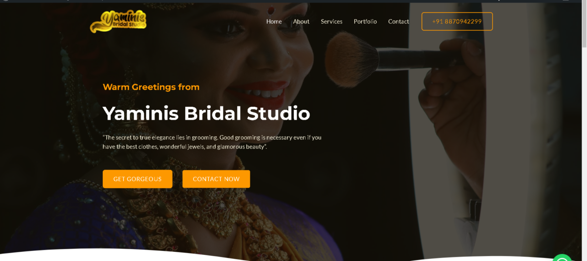 Yaminis Bridal Studio - Gloov Up 3000 Rupees Website